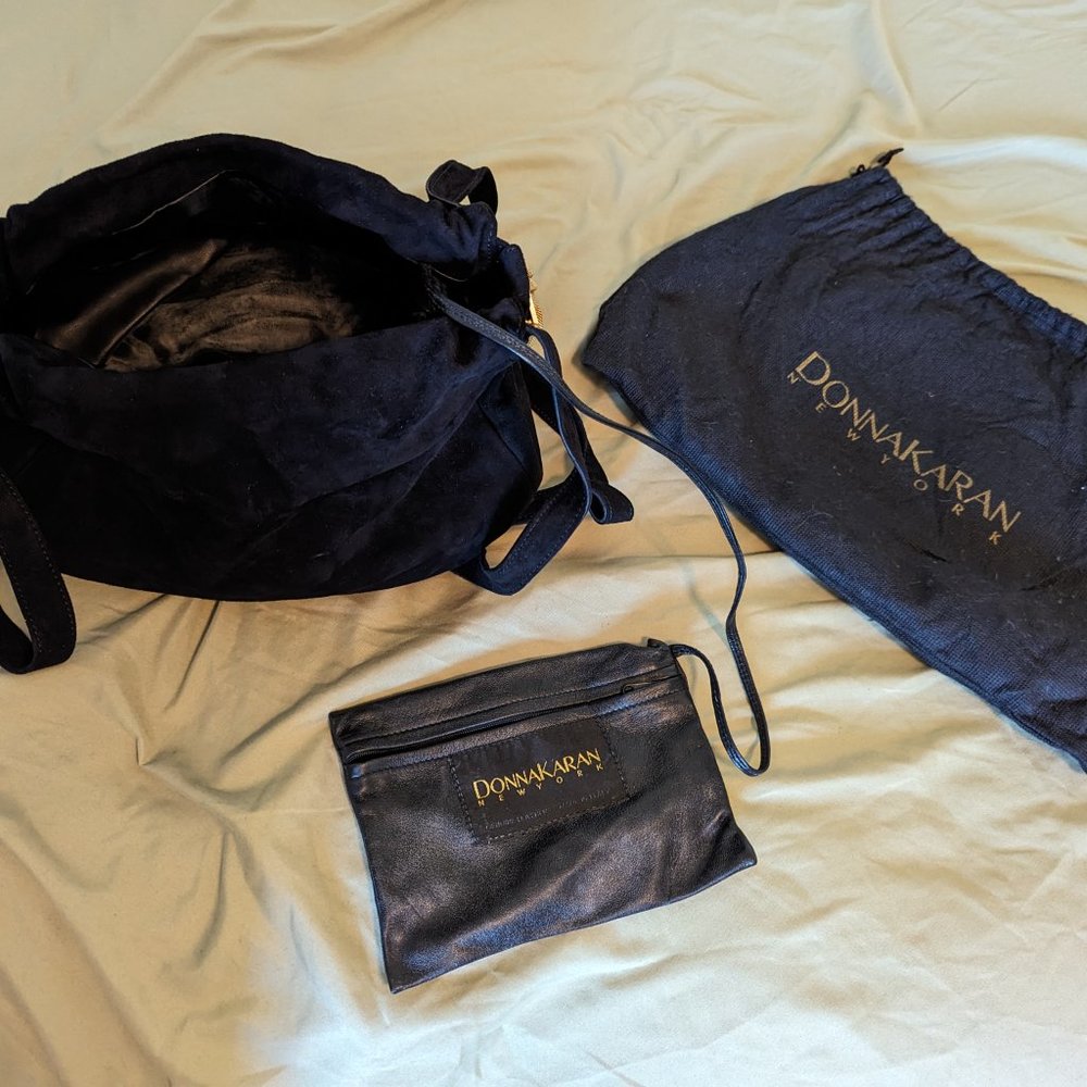 Donna Karan Suede Purse - Black
